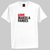 Men's crew neck 'LOVE MAKES A FAMILY' T-Shirt